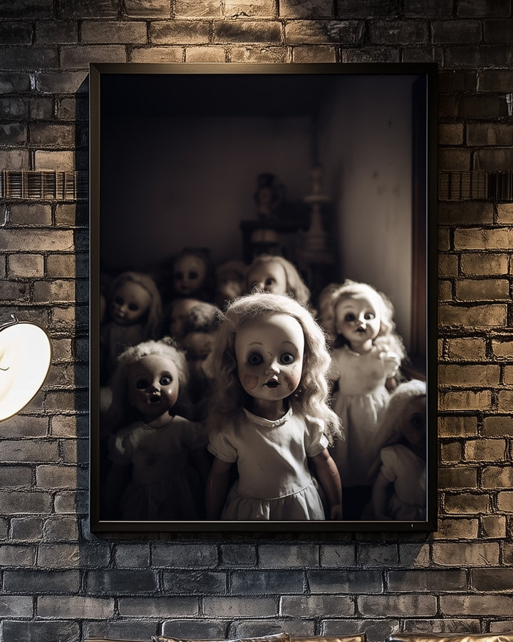 They Never Blink - In the attic, they wait — wide-eyed and eternal poster.