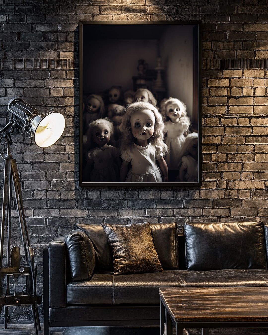 They Never Blink - In the attic, they wait — wide-eyed and eternal poster.